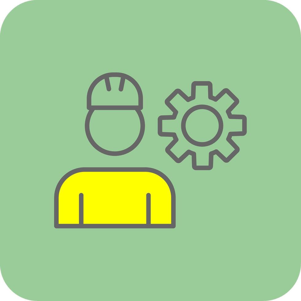 Engineering Filled Yellow Icon vector