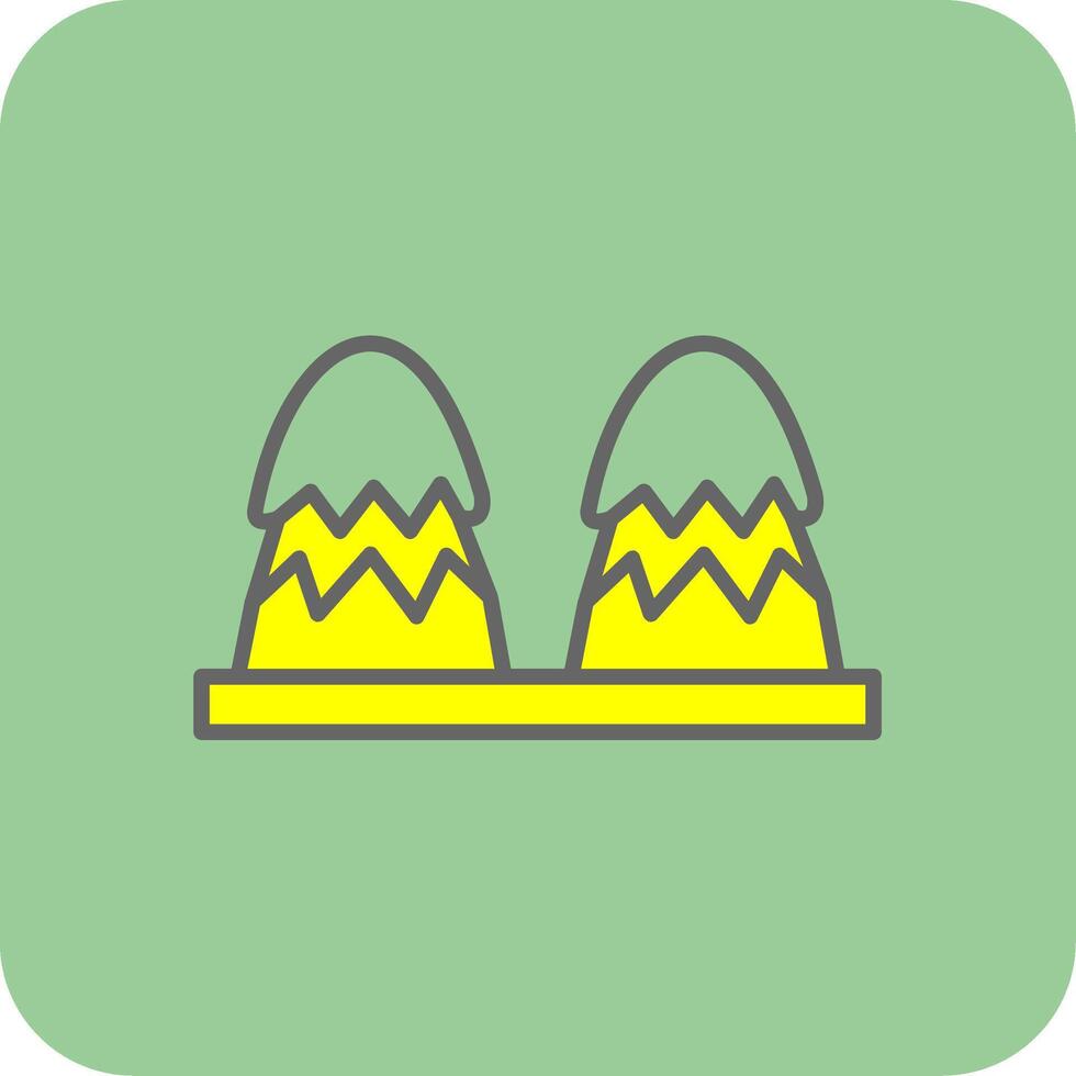 Hay Stack Filled Yellow Icon vector