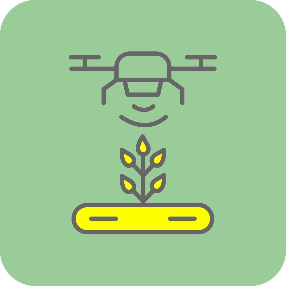 Automatic Irrigatior Filled Yellow Icon vector