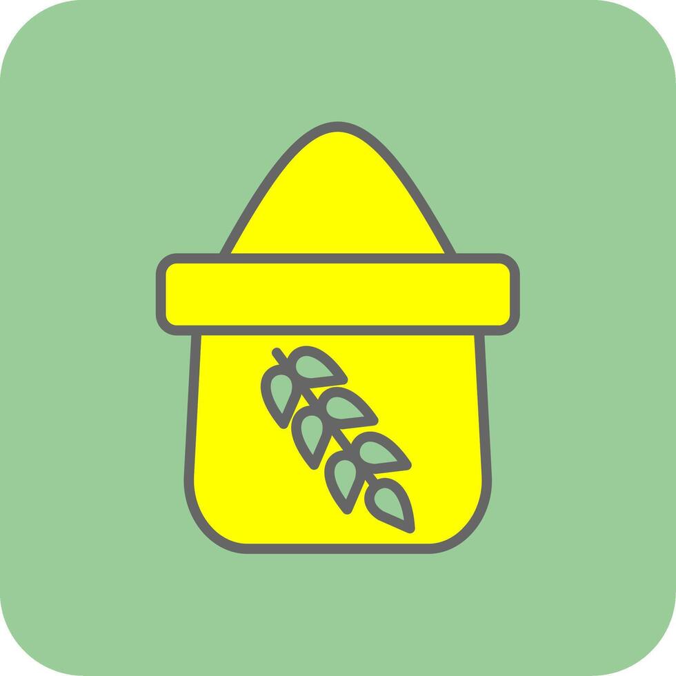 Flour Filled Yellow Icon vector