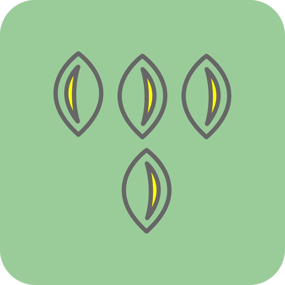 Seed Filled Yellow Icon vector