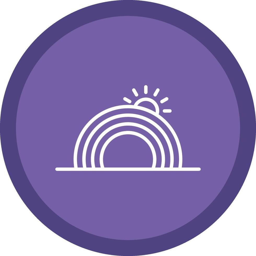 Rainbow Line Multi Circle Icon vector
