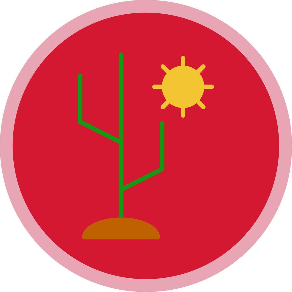 Cactus Flat Multi Circle Icon vector