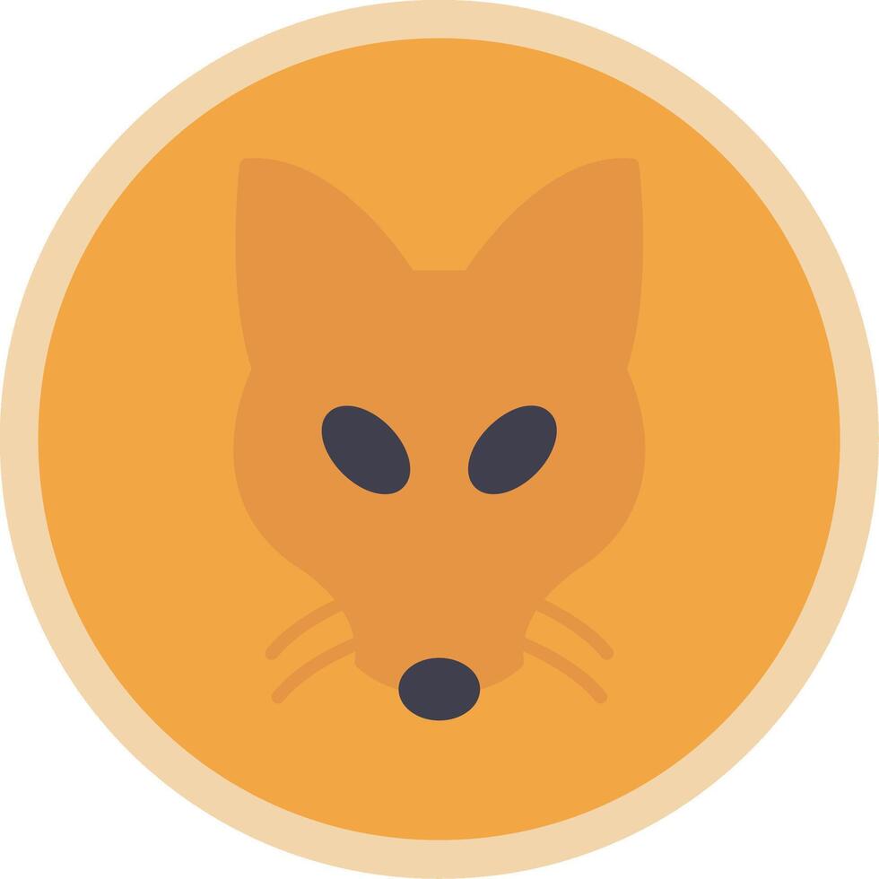 Fox Flat Multi Circle Icon vector