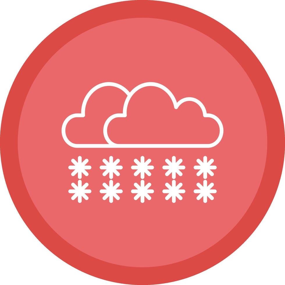 Snow Line Multi Circle Icon vector