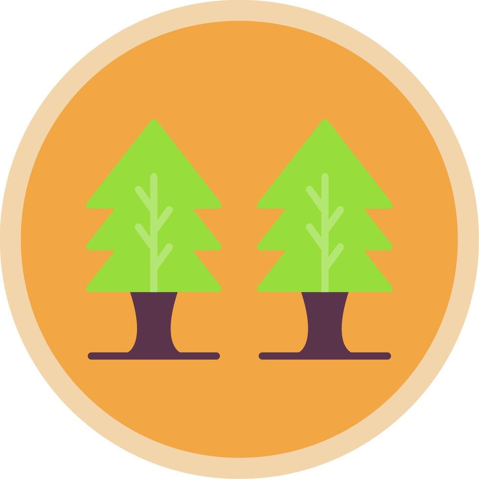 Plants Flat Multi Circle Icon vector