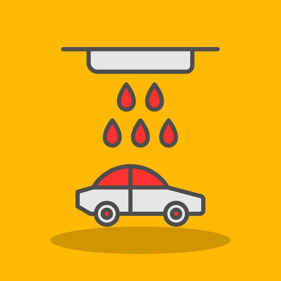Car Wash Filled Shadow Icon vector