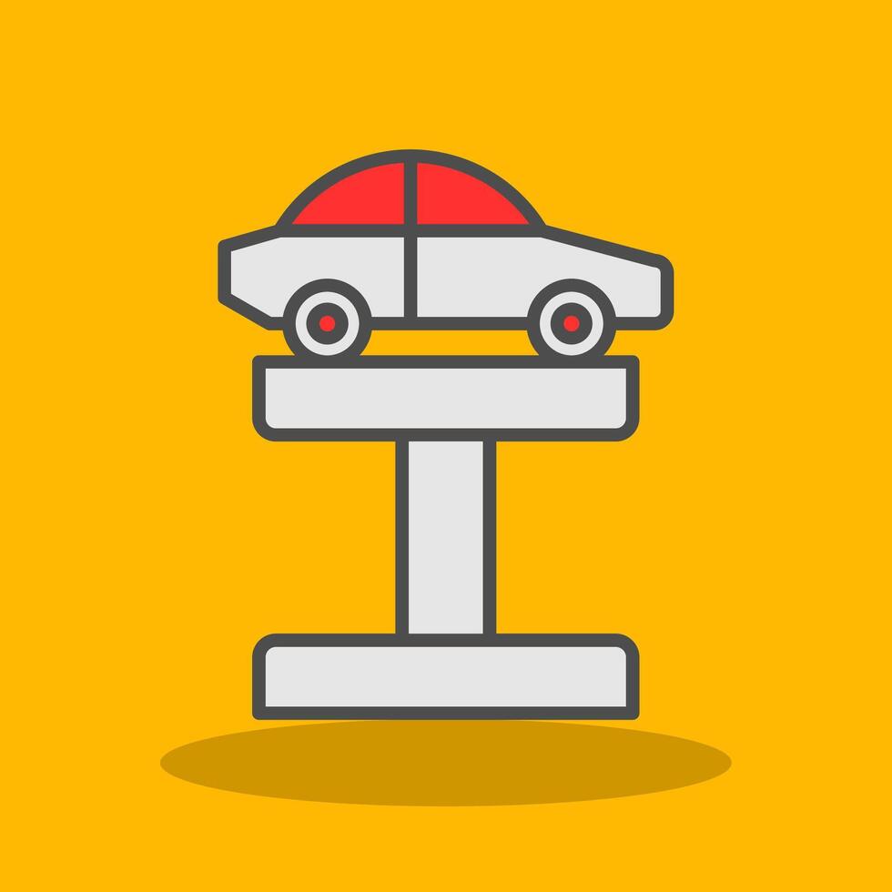 Car Jack Filled Shadow Icon vector