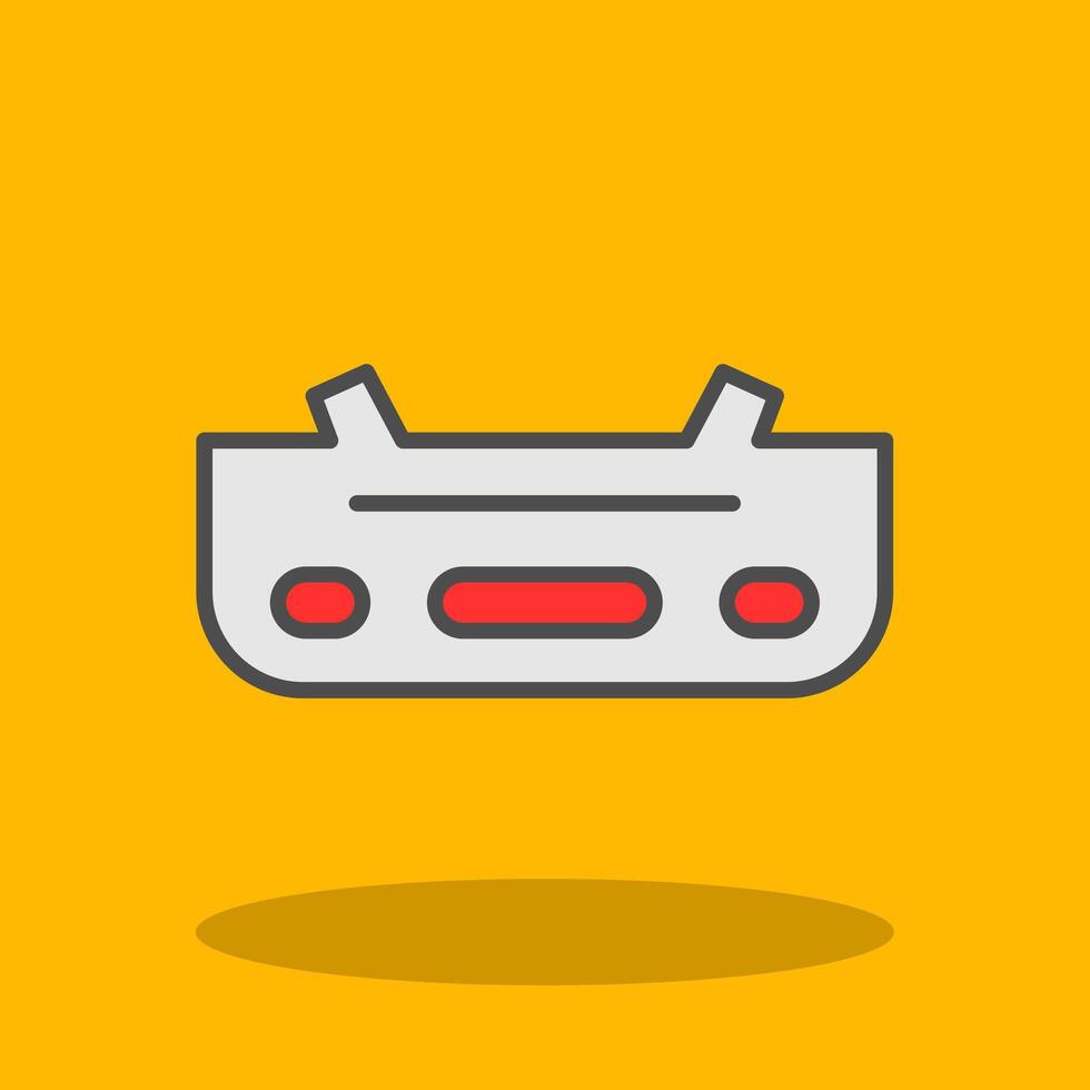 Bumper Filled Shadow Icon vector