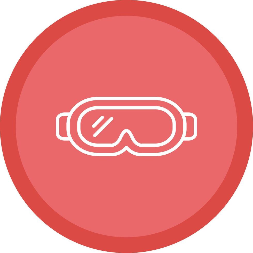 Goggles Line Multi Circle Icon vector