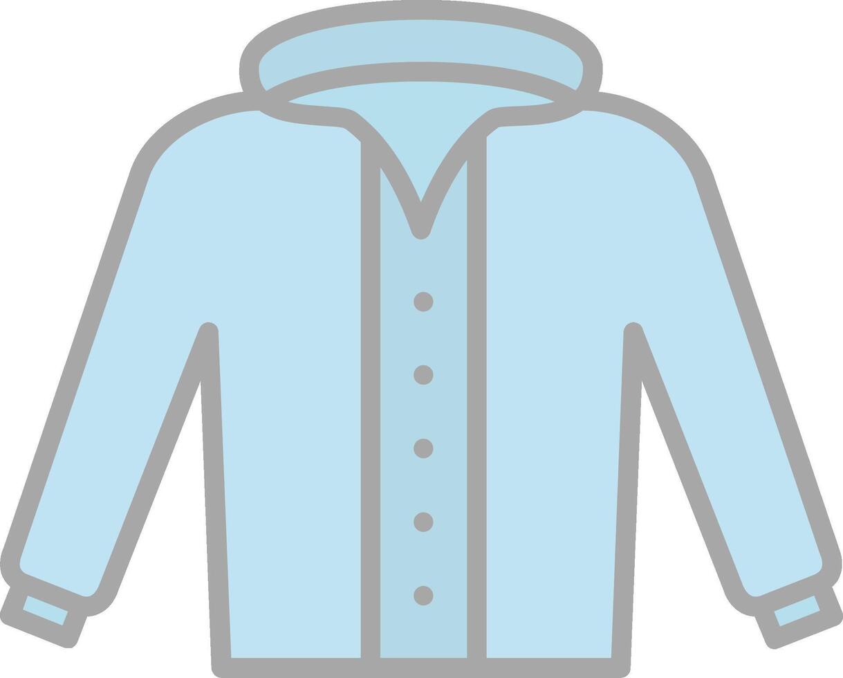 Coat Line Filled Light Icon vector