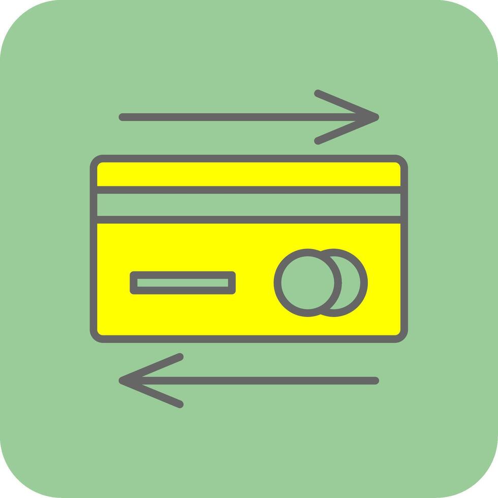 Payment Method Filled Yellow Icon vector
