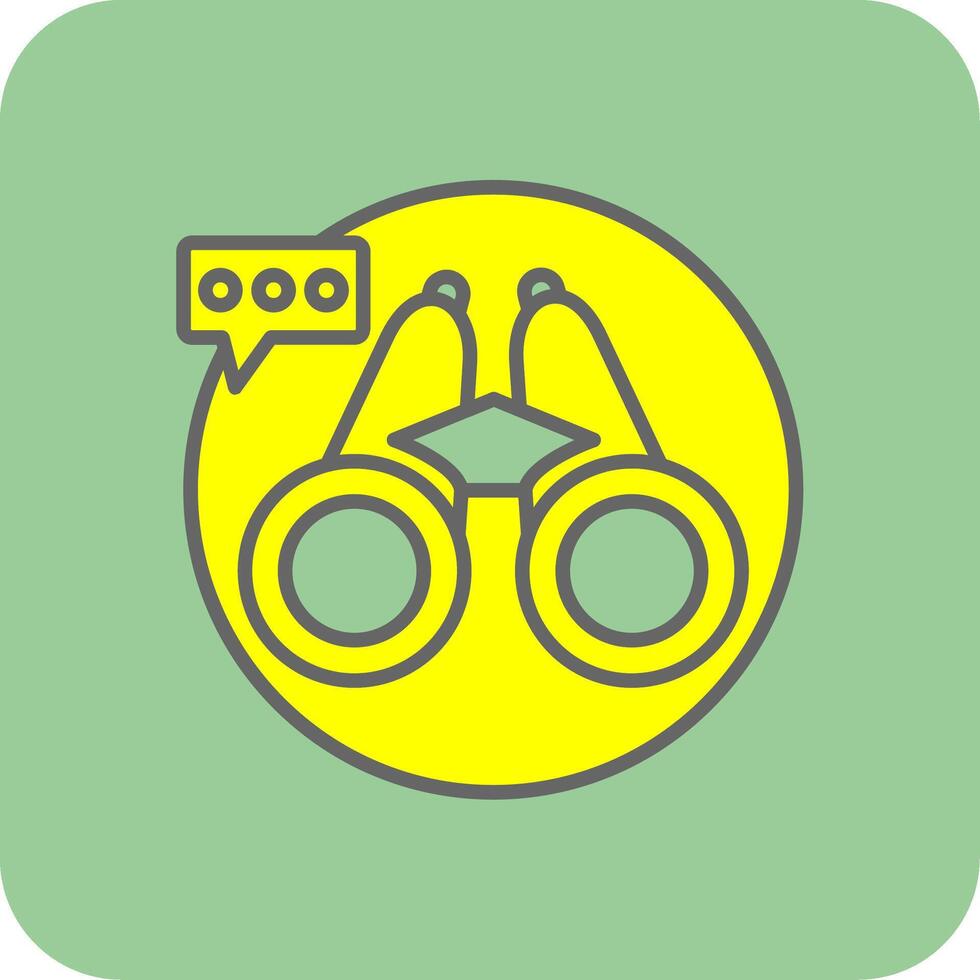 Long Term Vision Filled Yellow Icon vector