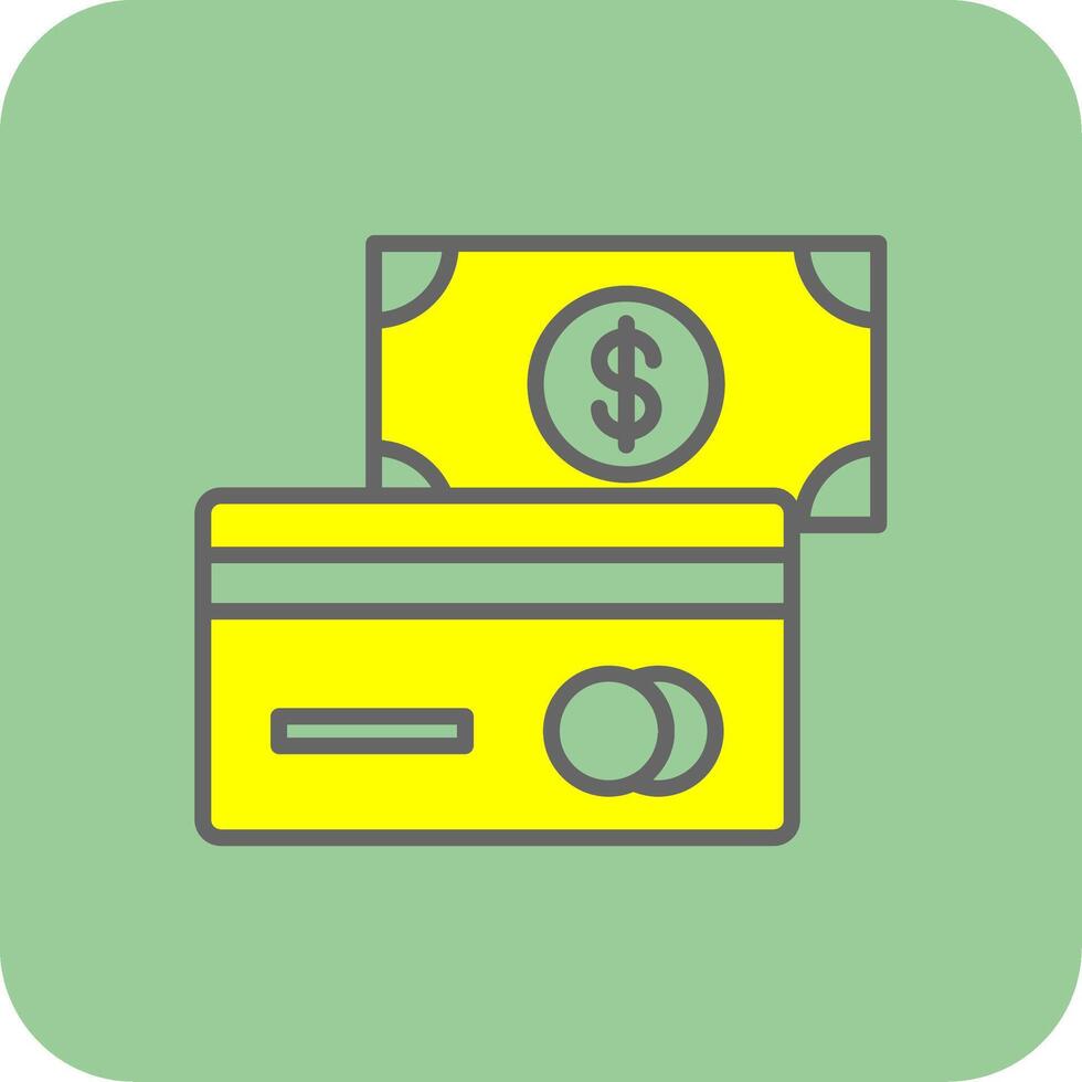 Payment Methods Filled Yellow Icon vector