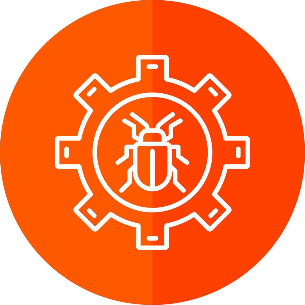 Setting Line Red Circle Icon vector