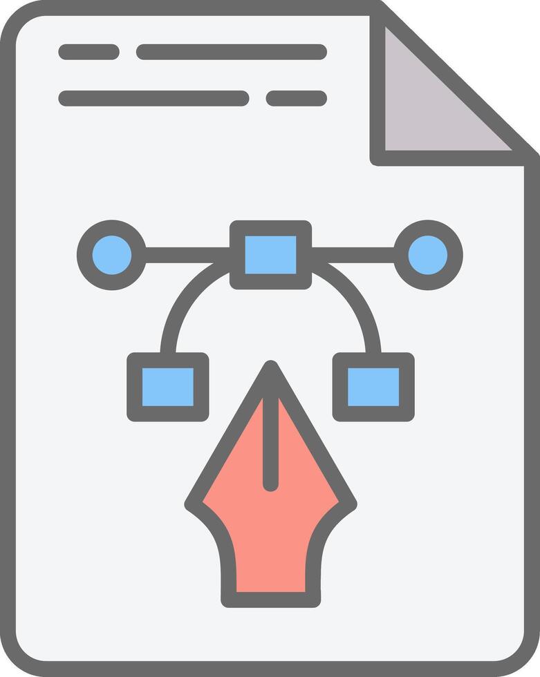 File Line Filled Light Icon vector