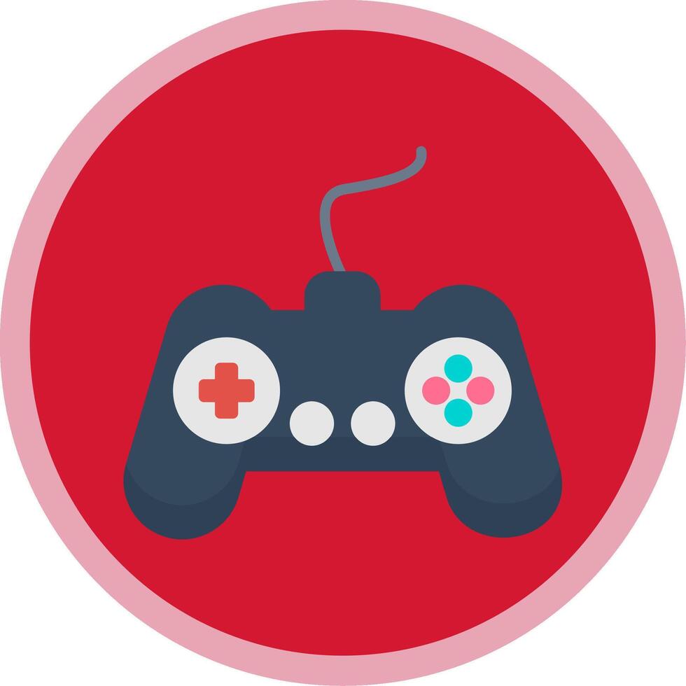 Gamer Flat Multi Circle Icon vector