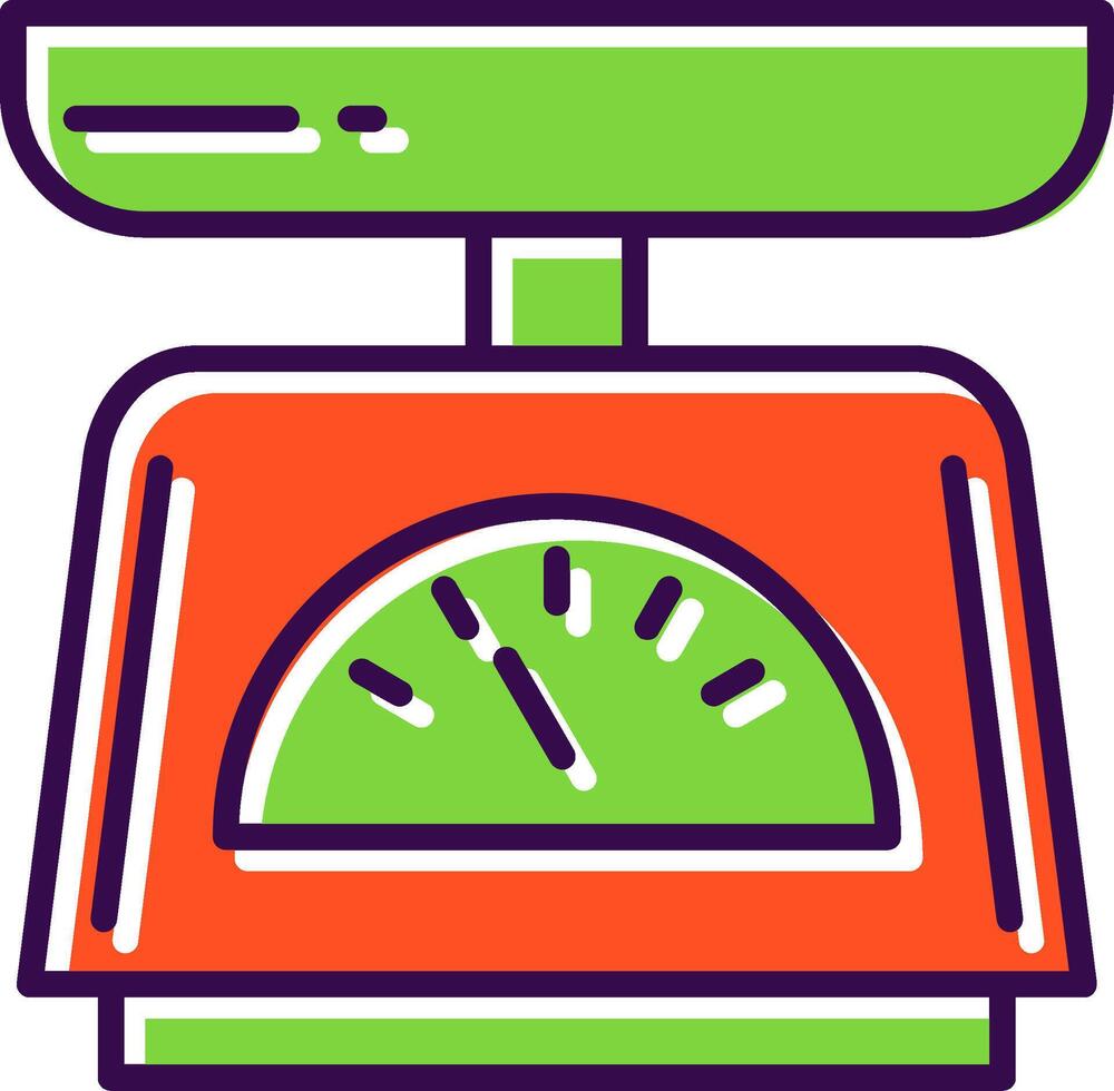 Weighing filled Design Icon vector