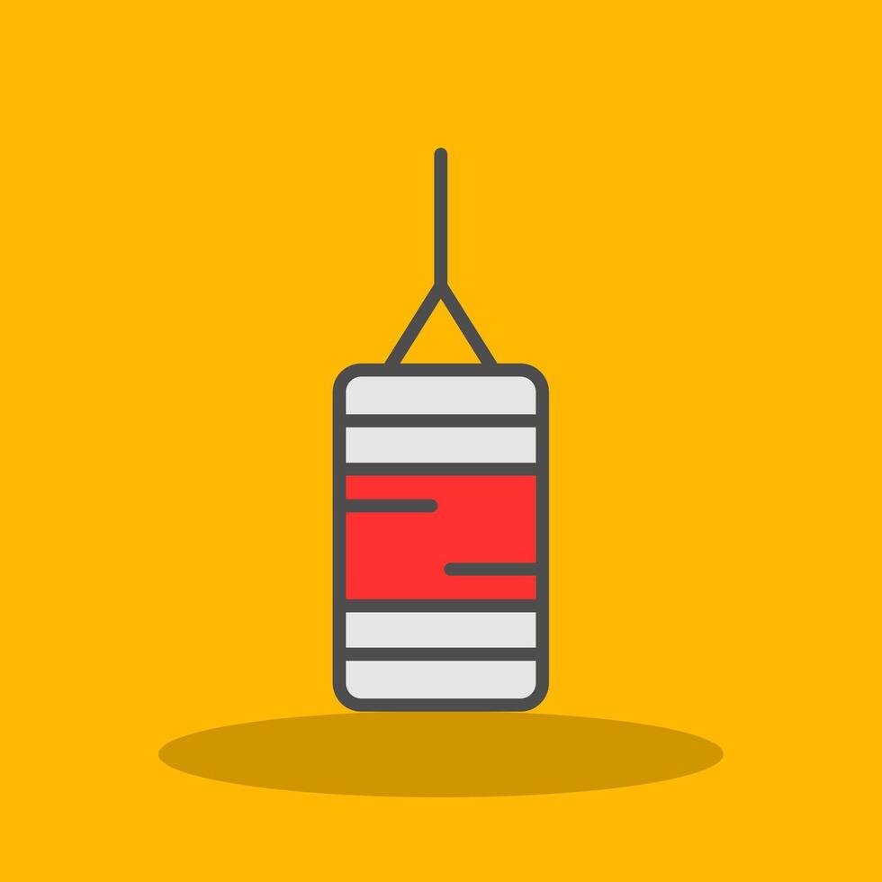 Punching Bag Filled Shadow Icon vector