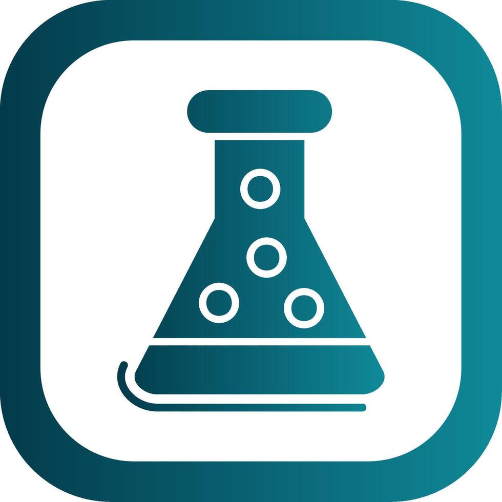 Lab Beaker Glyph Gradient Corner Icon vector