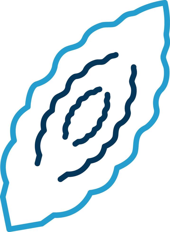 Bitter Line Blue Two Color Icon vector