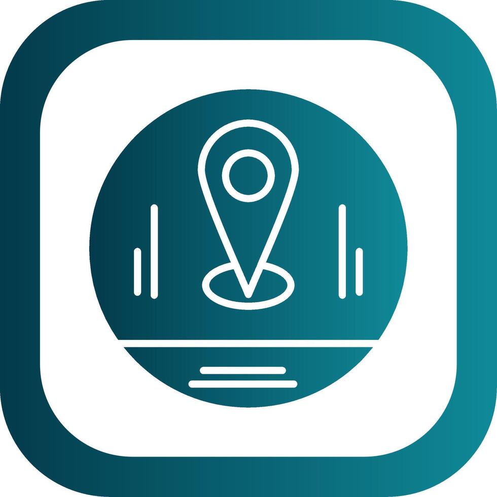 Destination Glyph Gradient Corner Icon vector