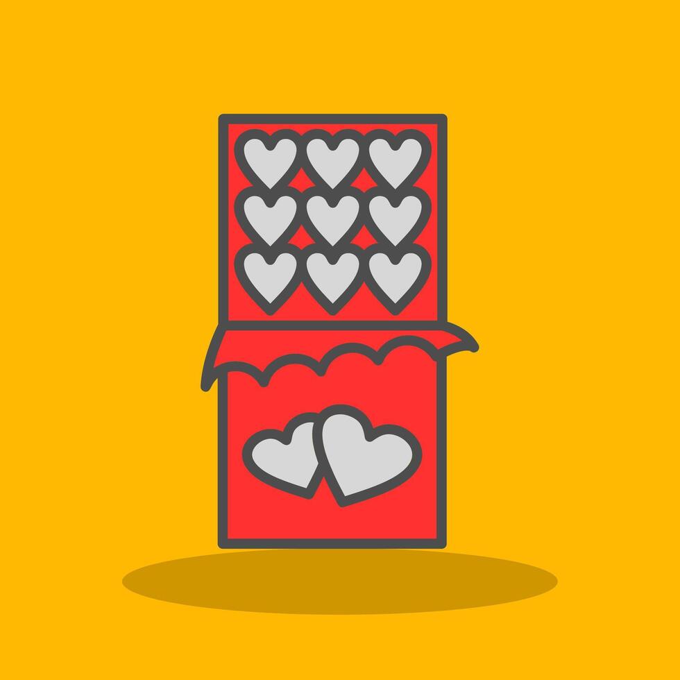 Chocolate Bar Filled Shadow Icon vector