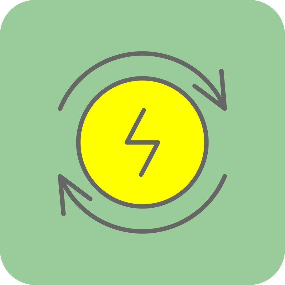 Electricity Filled Yellow Icon vector