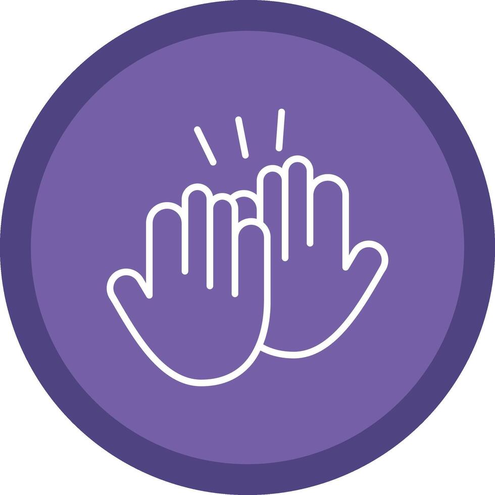 High Five Line Multi Circle Icon vector