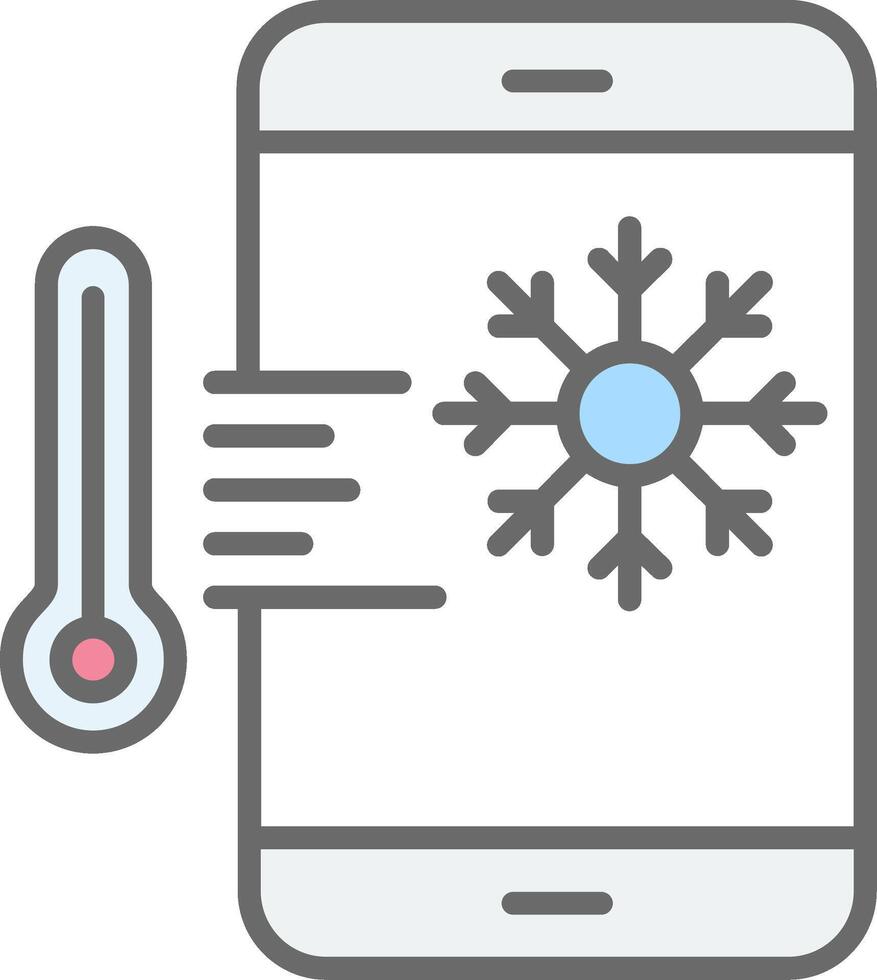 Thermostat Line Filled Light Icon vector