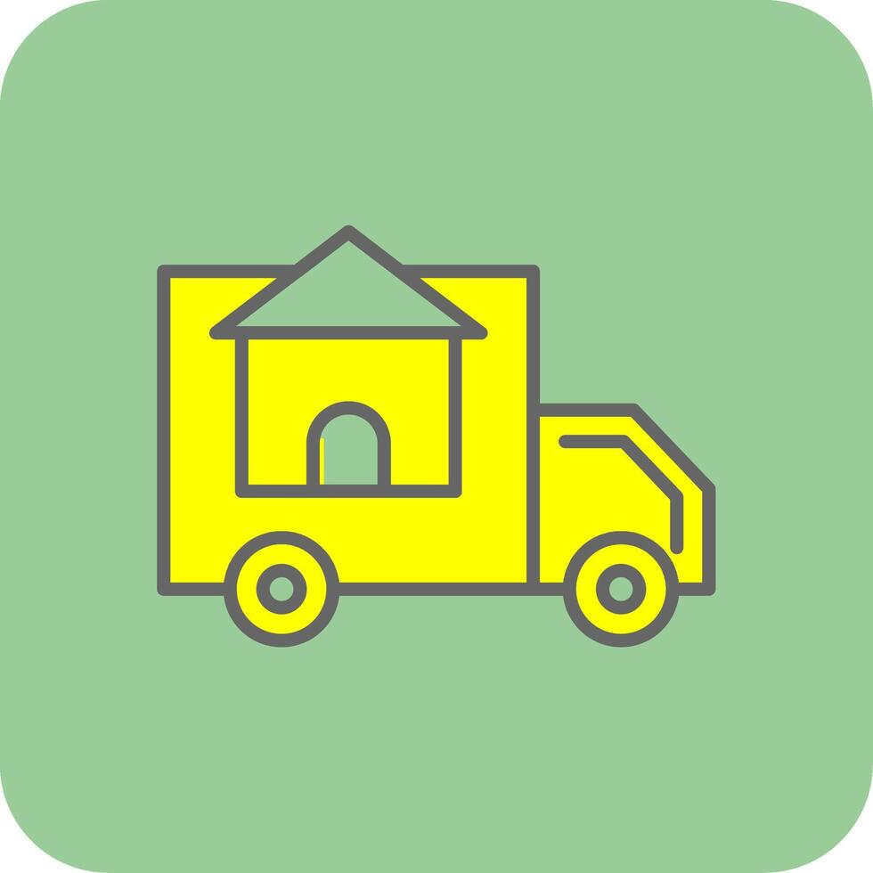 Moving Service Filled Yellow Icon vector