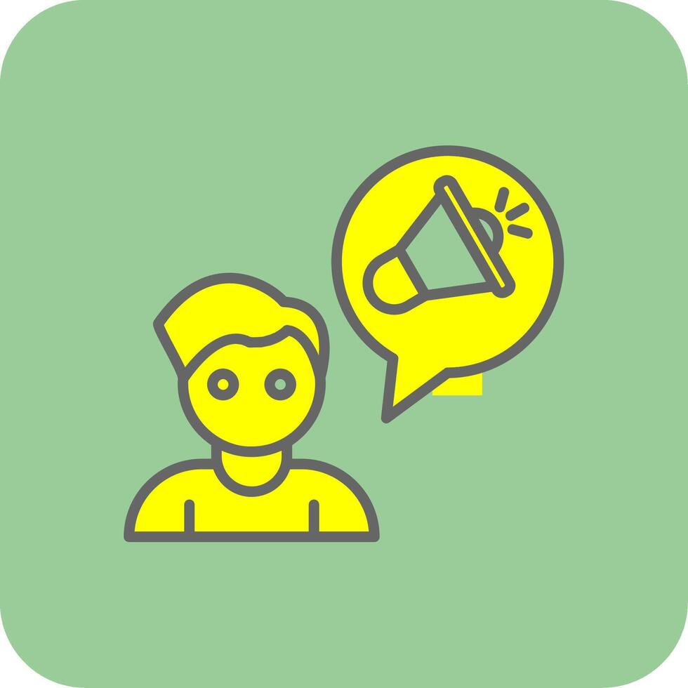 Promotion Filled Yellow Icon vector