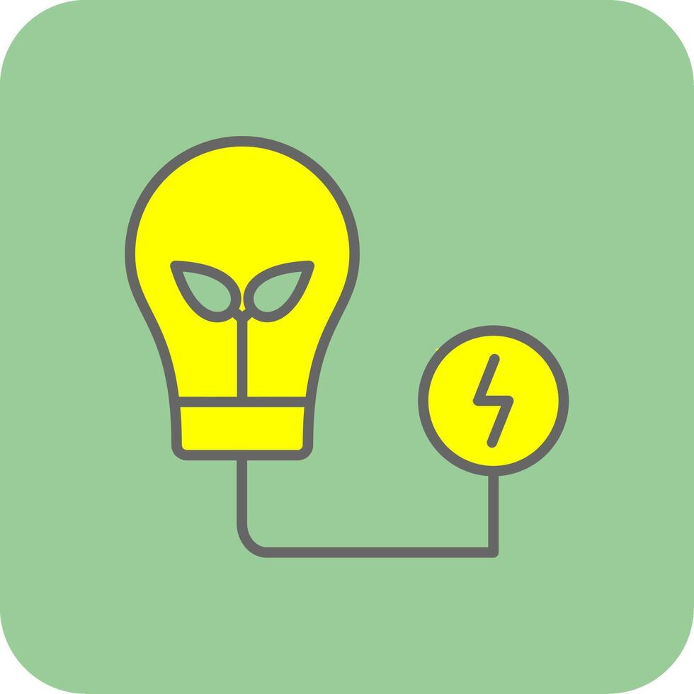 Eco Light Filled Yellow Icon vector