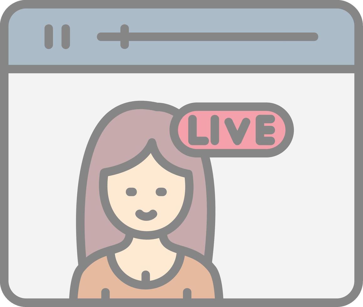 Line Filled Light Icon vector