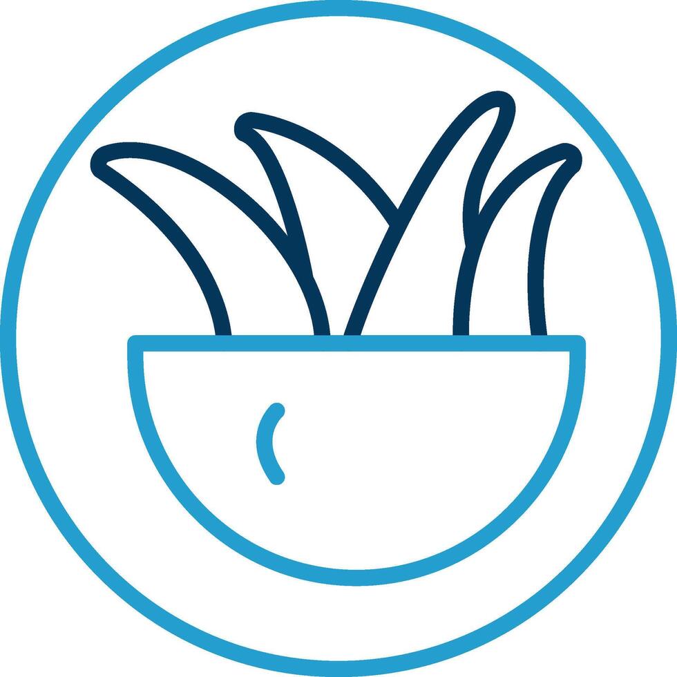 Air Planting Line Blue Two Color Icon vector