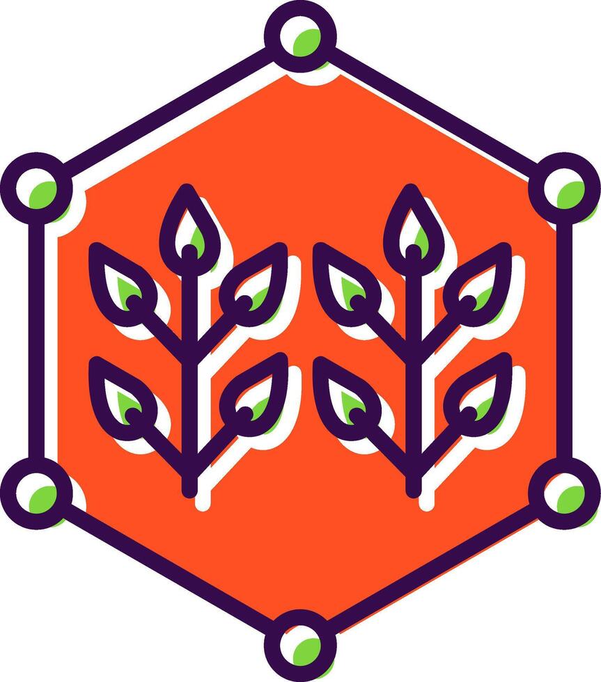Connected Farming filled Design Icon vector