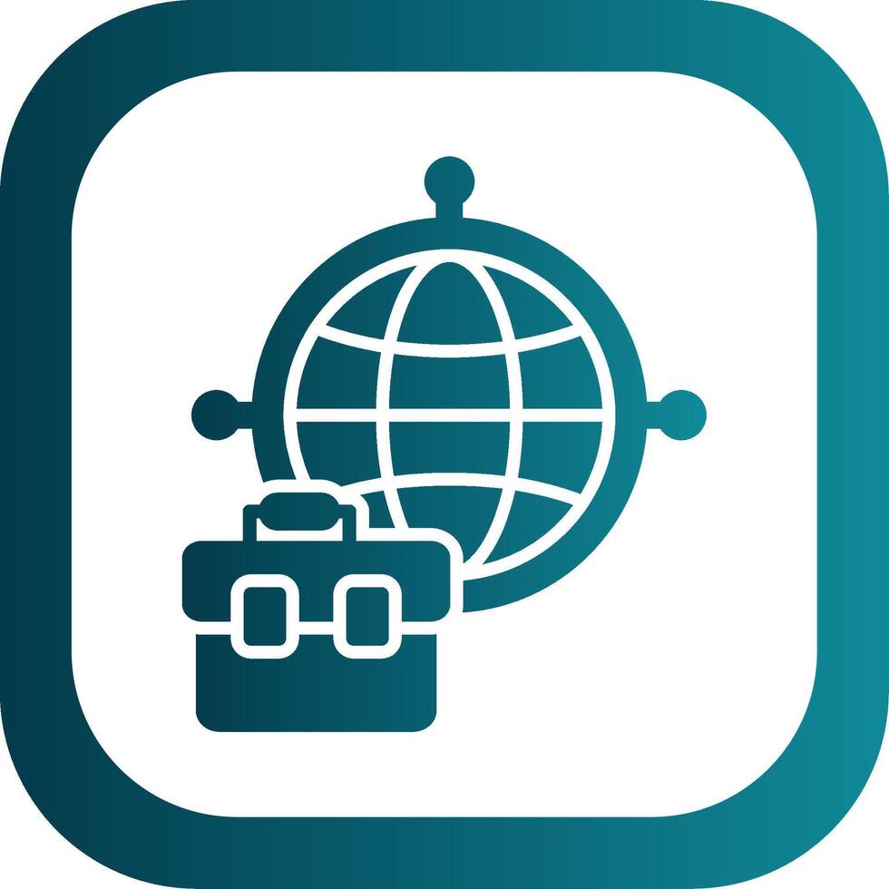 International Business Glyph Gradient Corner Icon vector