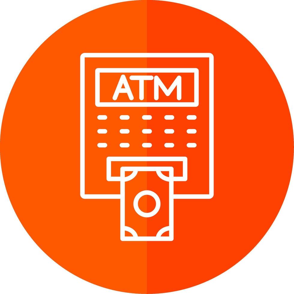 ATM Line Yellow White Icon vector