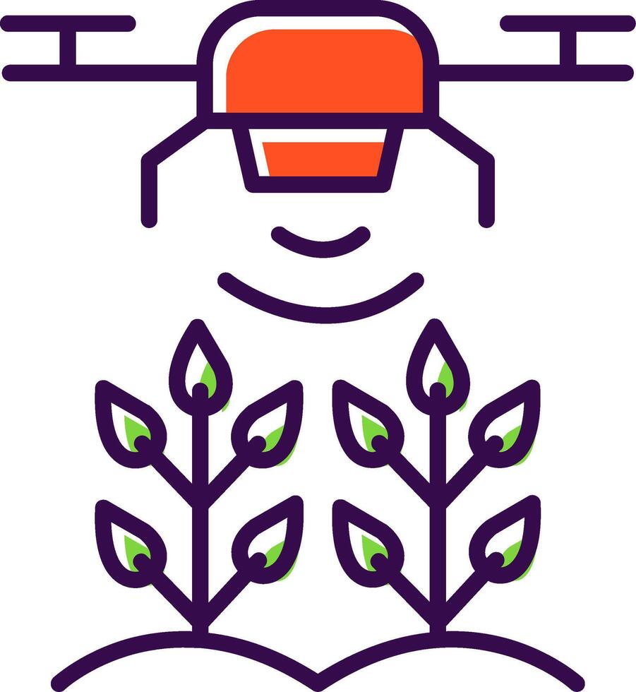 Agricultural Drones filled Design Icon vector