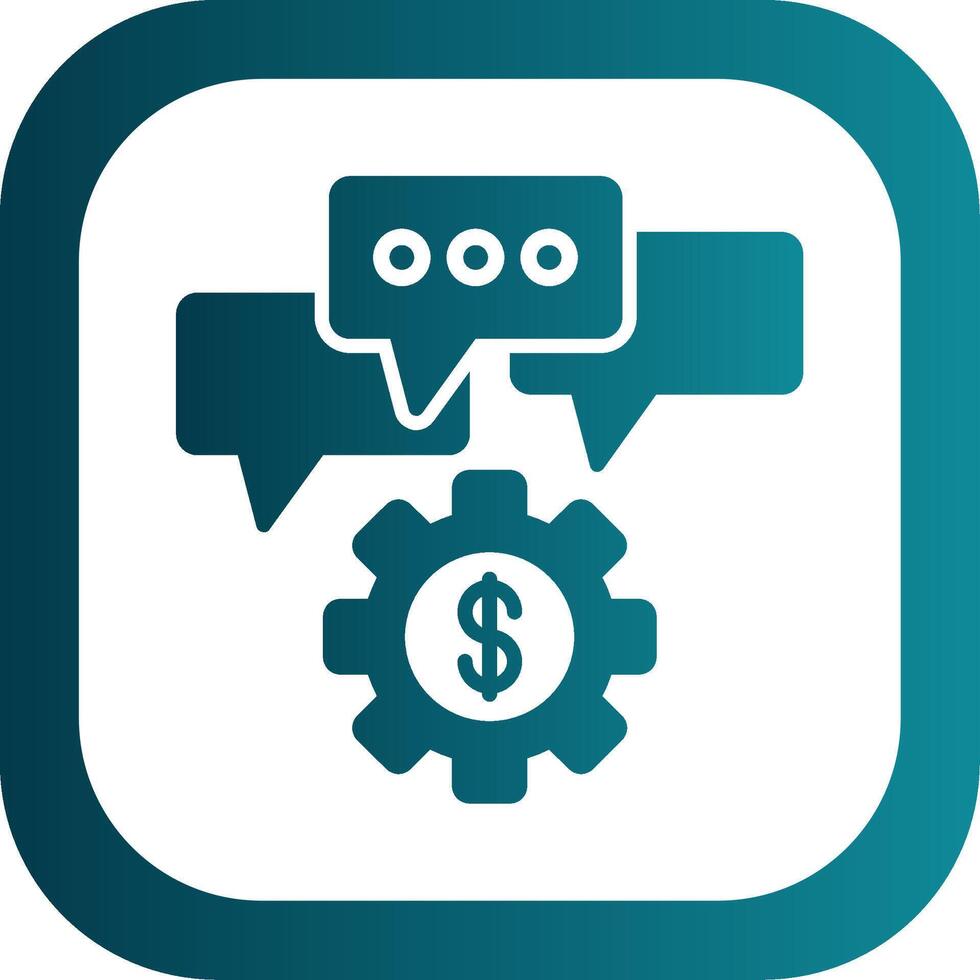 Business Dialog Glyph Gradient Corner Icon vector