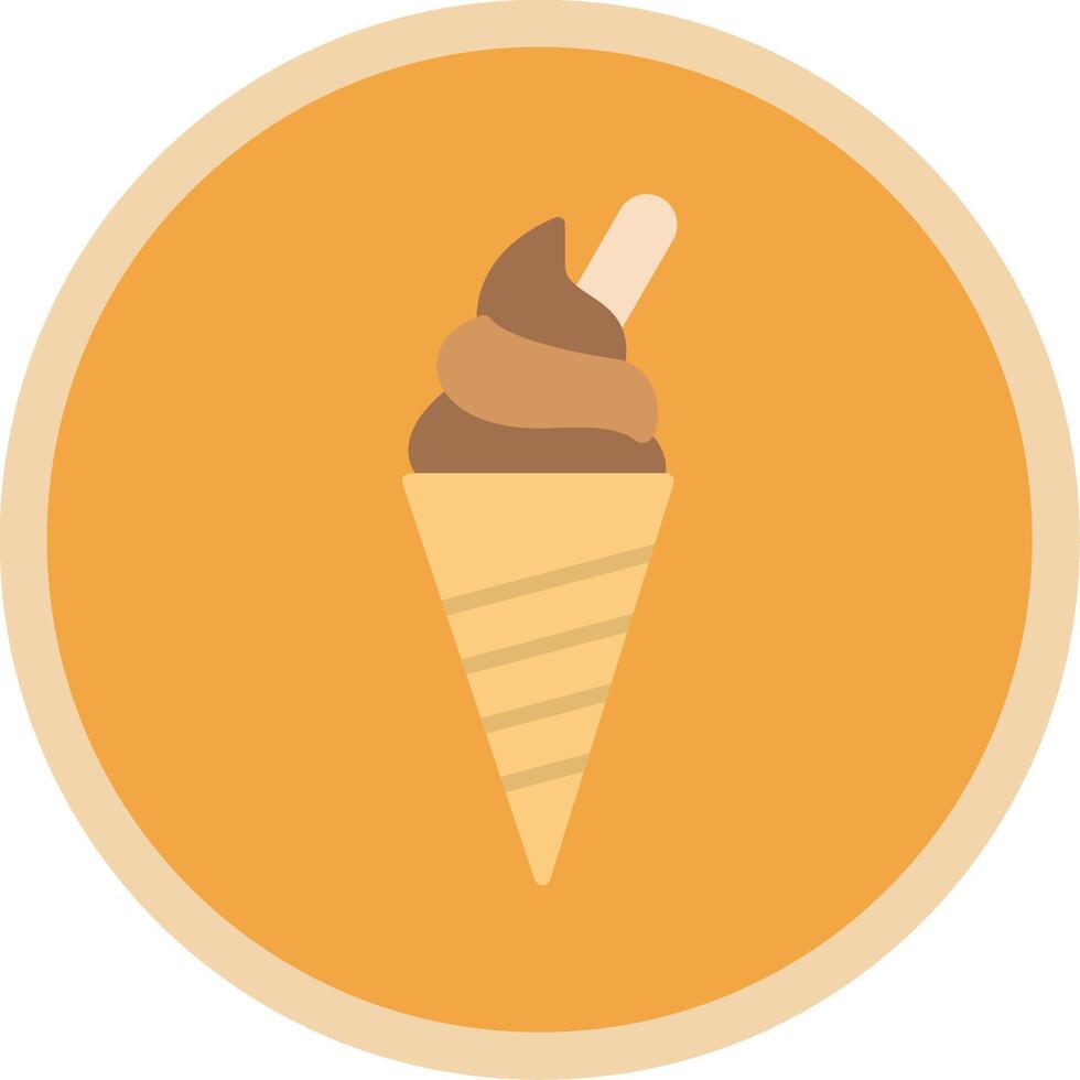 Ice Cream Flat Multi Circle Icon vector