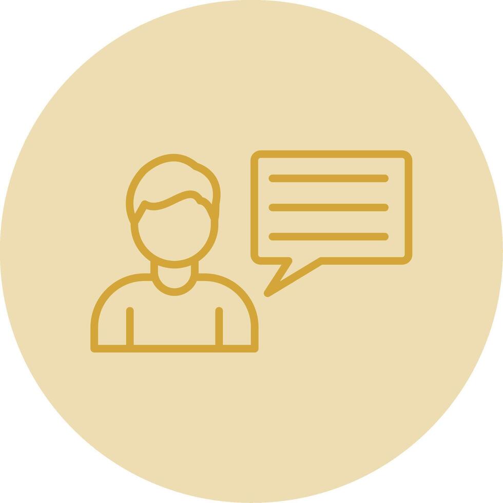 Business Consulting Line Yellow Circle Icon vector
