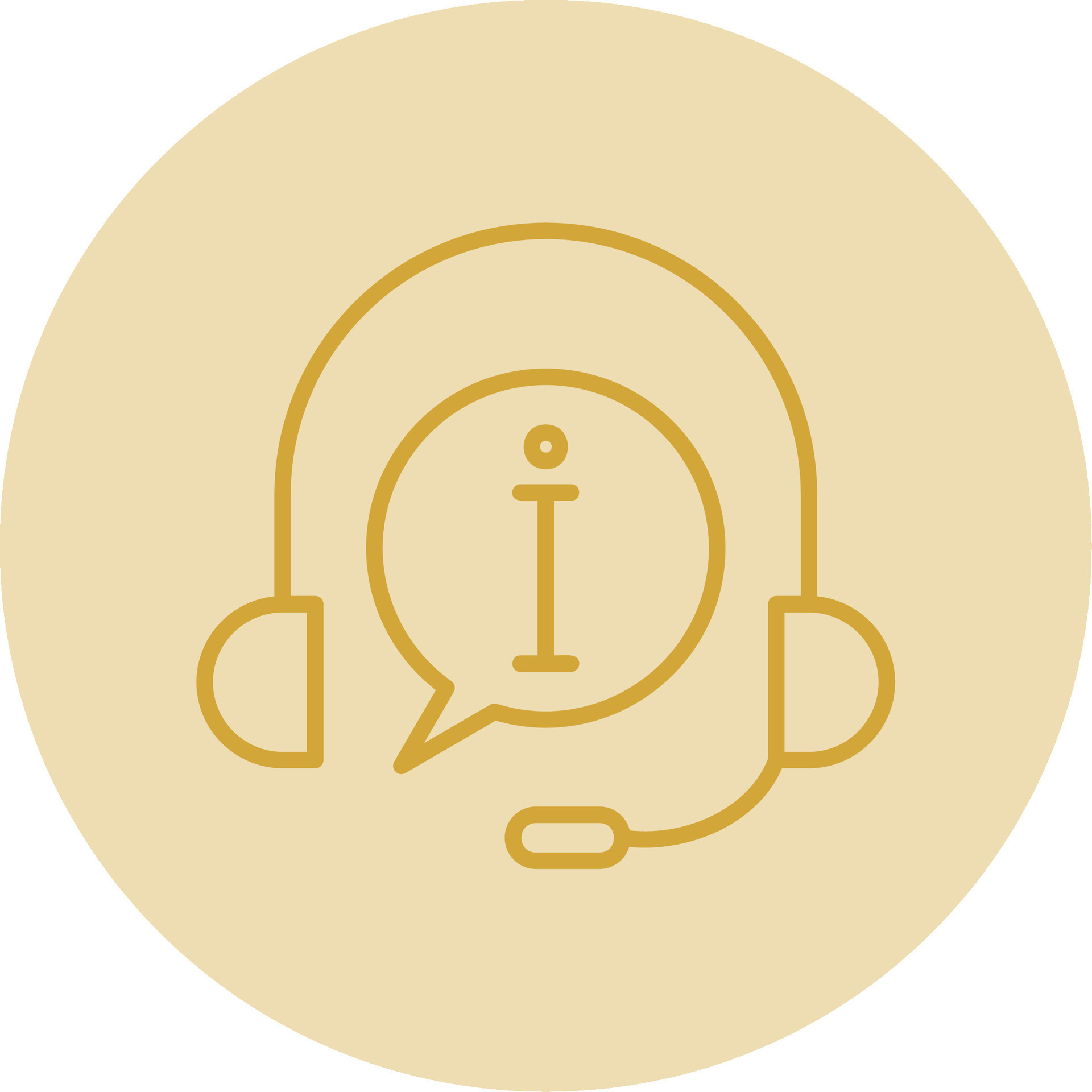 Customer Service Line Yellow Circle Icon 44086362 Vector Art at Vecteezy