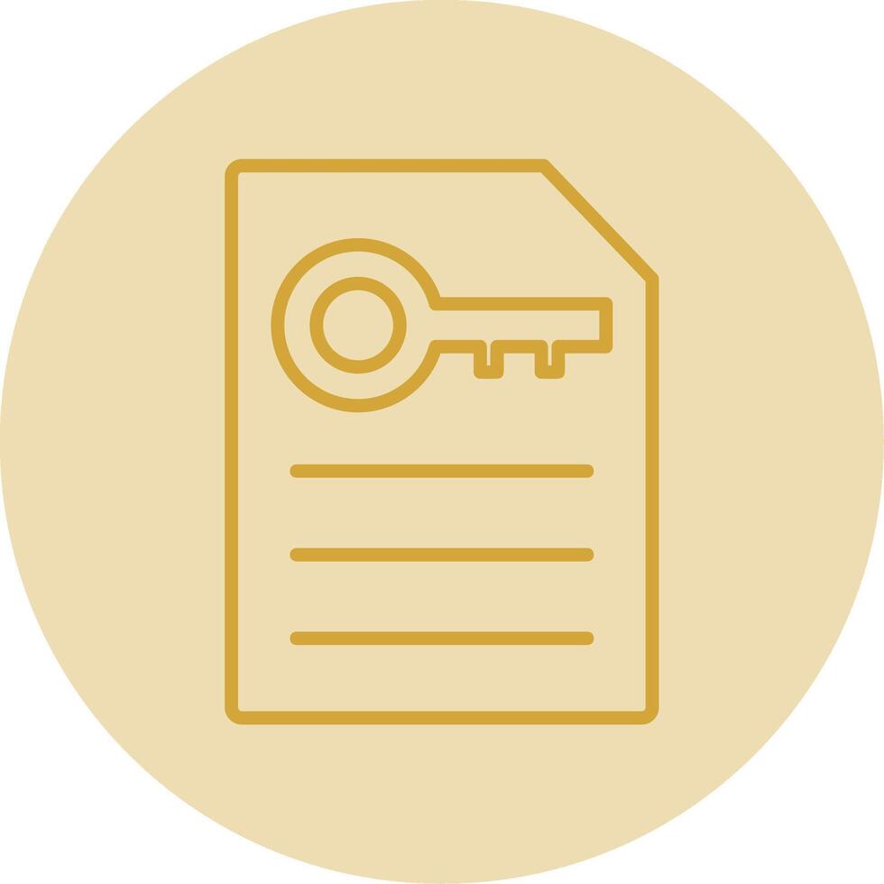 Keyword Generator Line Yellow Circle Icon vector