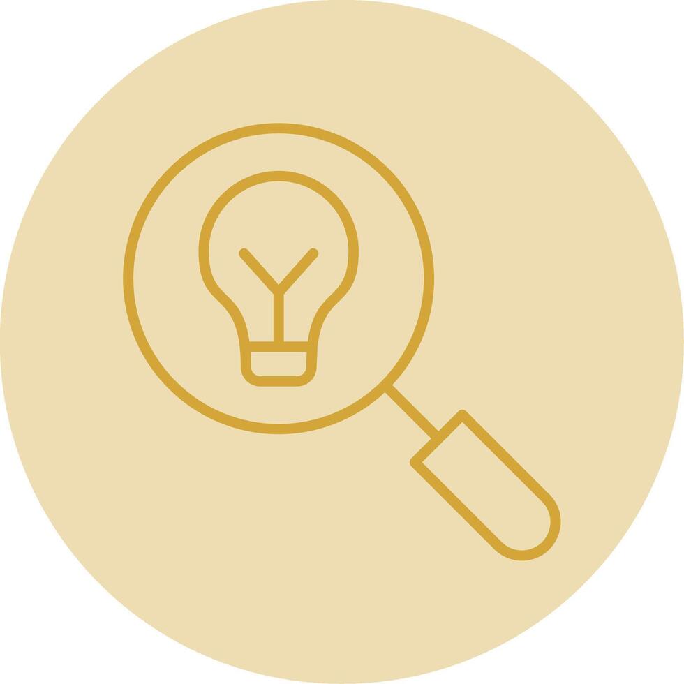 Fresh Idea Line Yellow Circle Icon vector