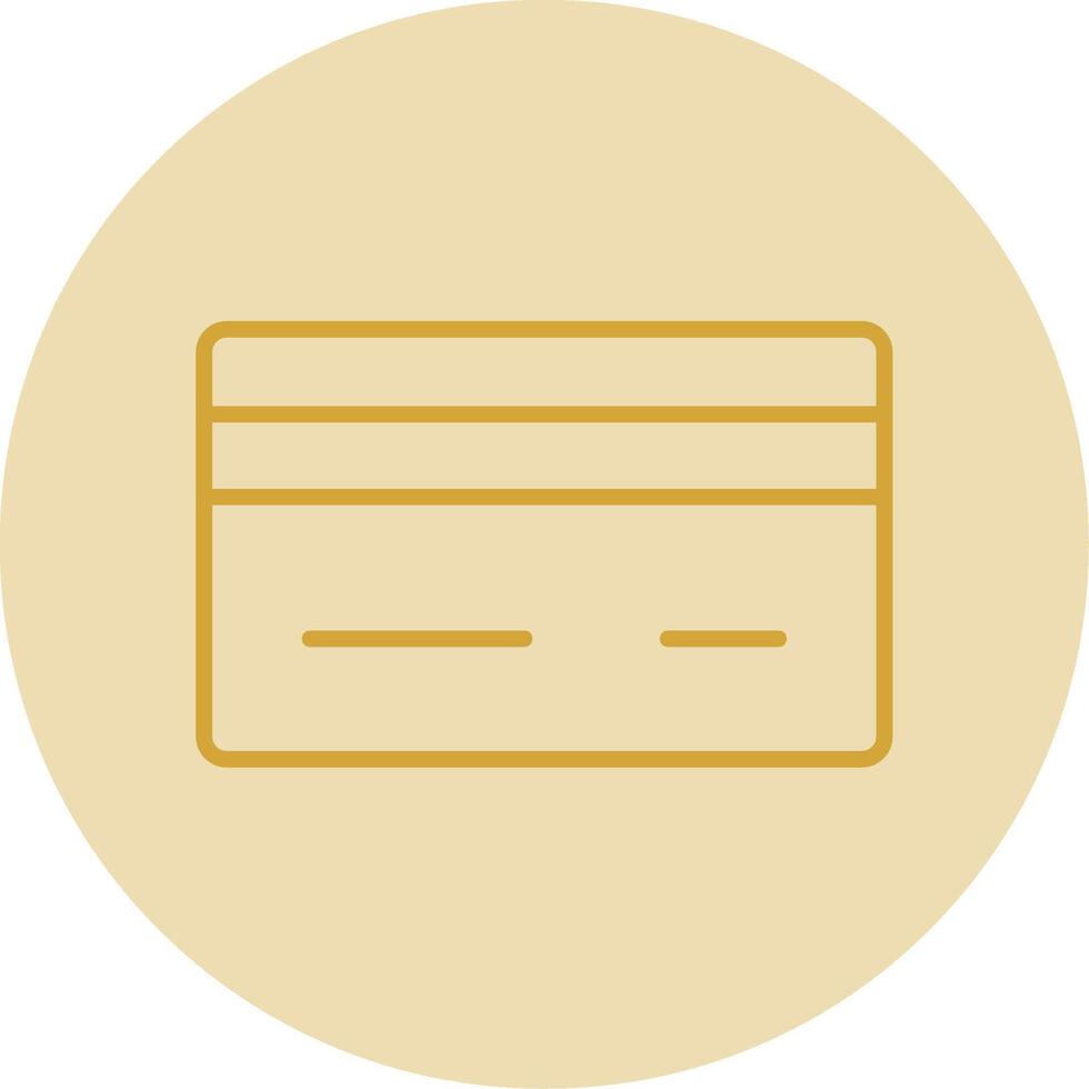 Credit Card Line Yellow Circle Icon vector