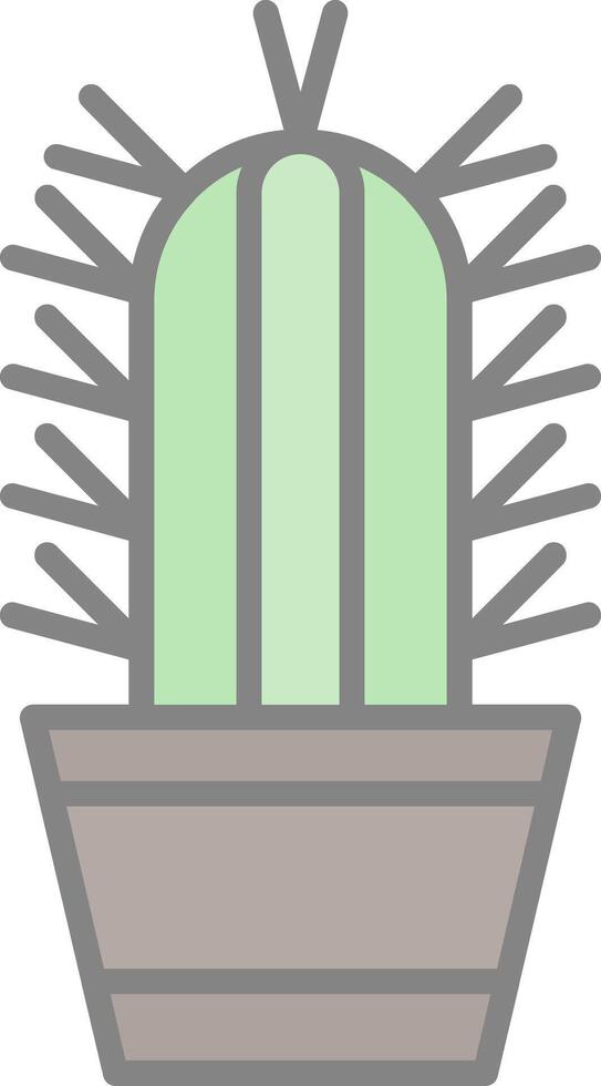 Succulent Line Filled Light Icon vector