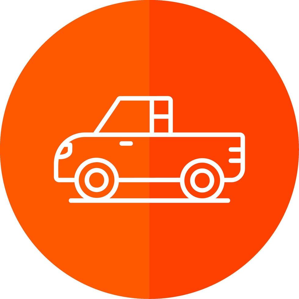Pickup Line Red Circle Icon vector