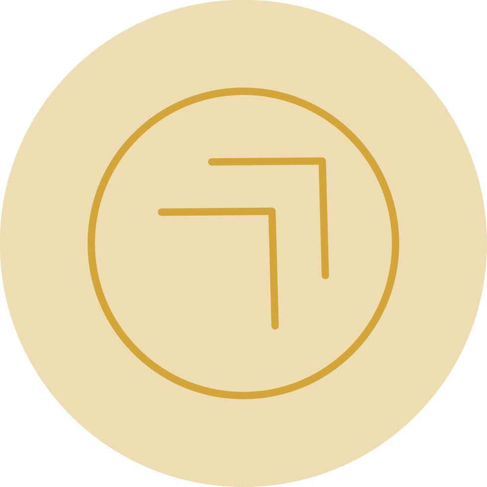 Chevron Line Yellow Circle Icon vector