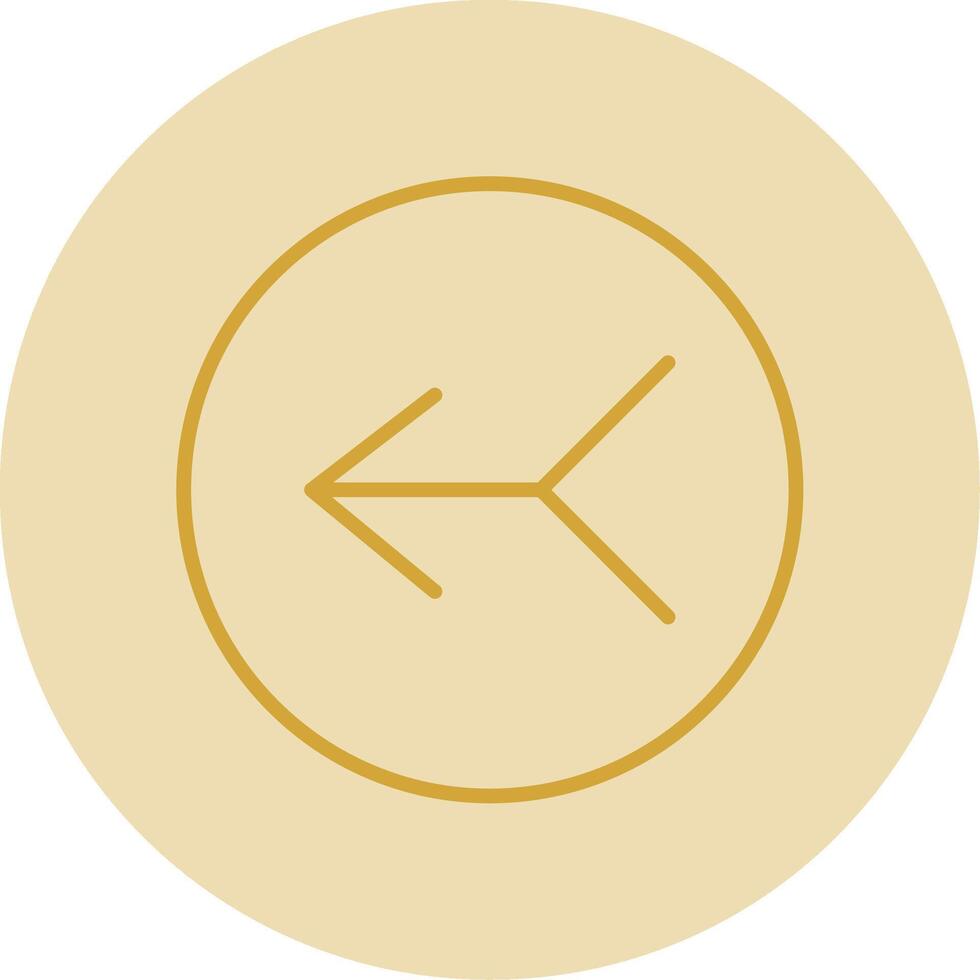 Merge Line Yellow Circle Icon vector